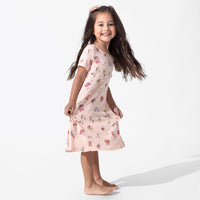 Cowgirl Bamboo Girls' Short Sleeve Dress