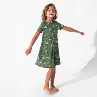 Jurassic Park: Safari Bamboo Girls' Short Sleeve Dress