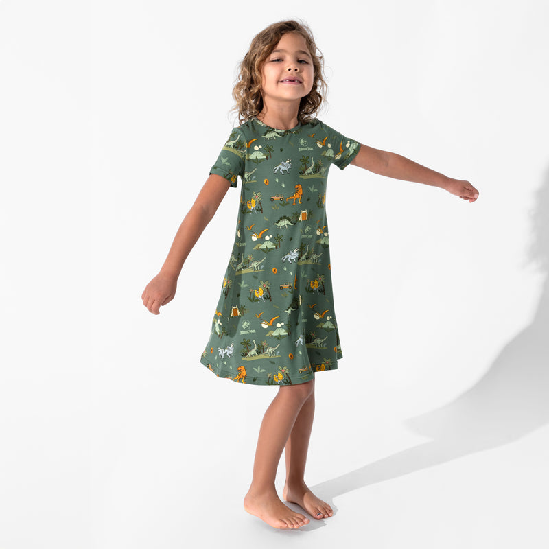 Jurassic Park: Safari Bamboo Girls' Short Sleeve Dress