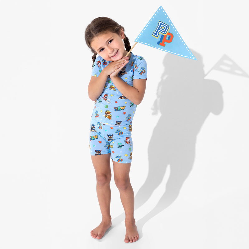 PAW Patrol: Varsity Blue Bamboo Kids Pajama Short Set
