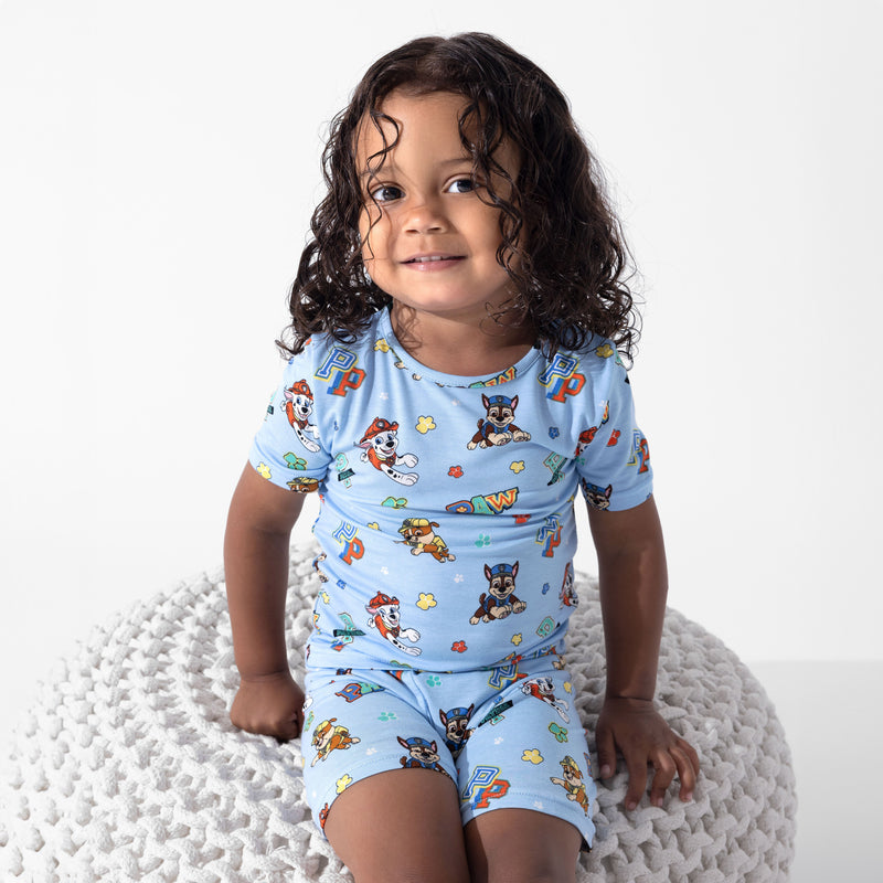 PAW Patrol: Varsity Blue Bamboo Kids Pajama Short Set