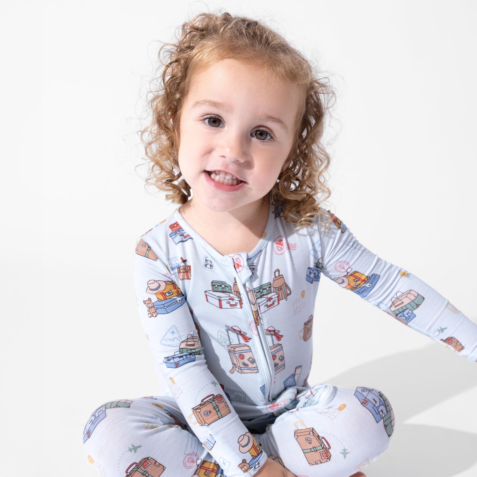 Vintage Suitcases Bamboo Convertible Footie