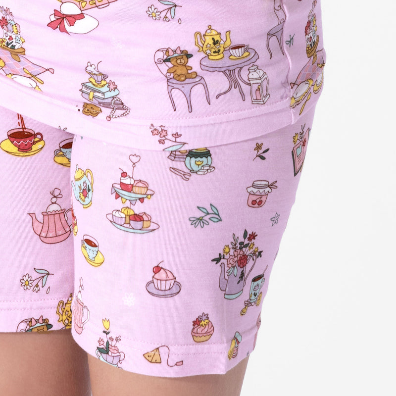 Tea Party Bamboo Kids Pajama Short Set