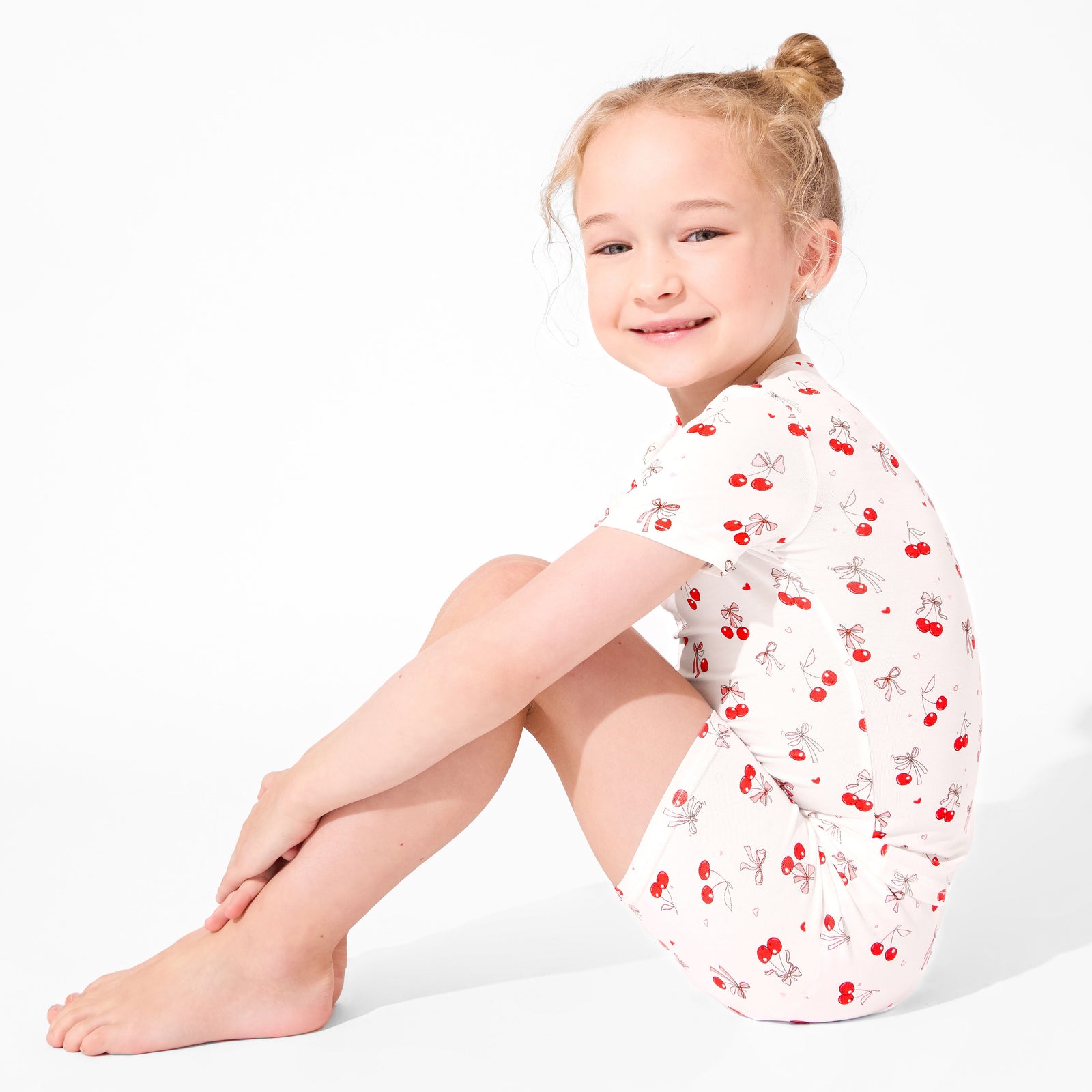 Cherry On Top Bamboo Kids Pajama Short Set