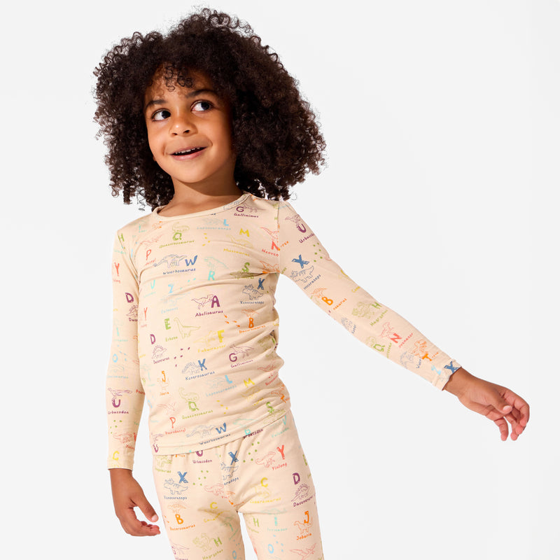 Dino ABC Bamboo Kids Pajamas