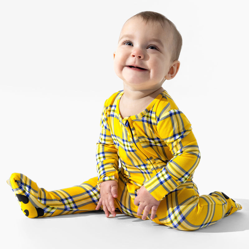 Clueless Total Betty Plaid Bamboo Convertible Footie