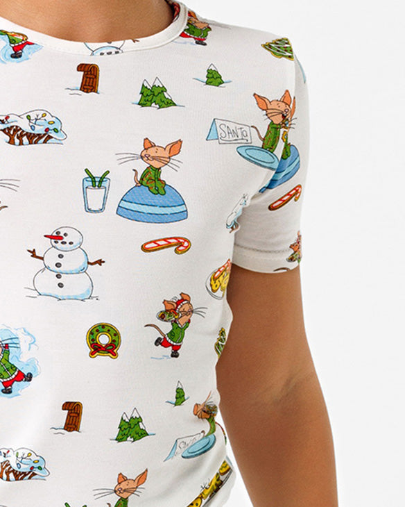 If You Give a Mouse a Cookie Christmas Bamboo Kids Pajama Short Set