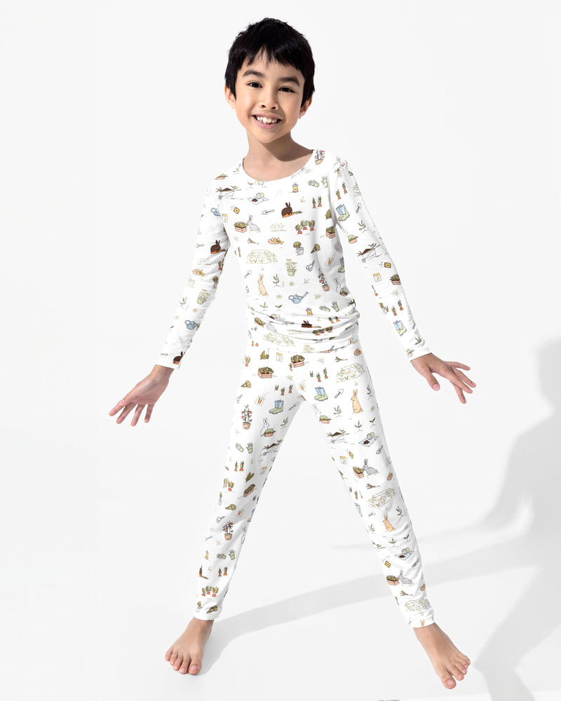 Bunny Garden Bamboo Kids Pajamas