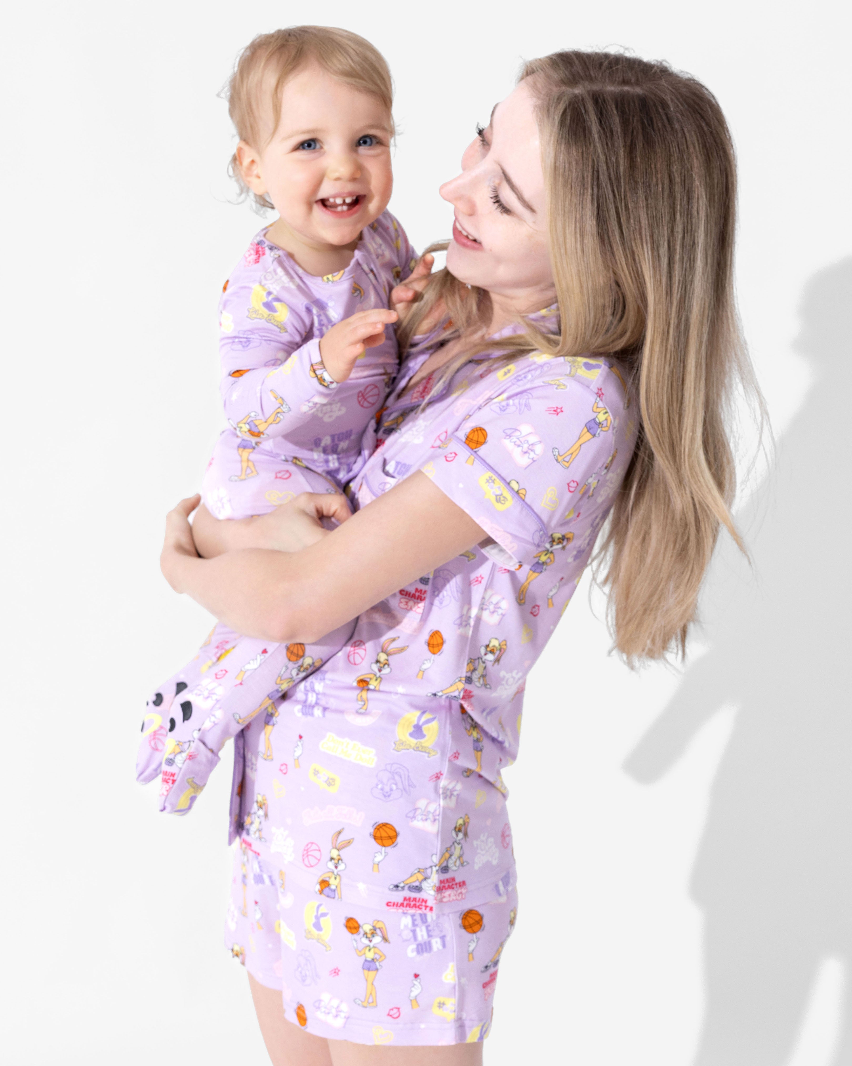 Lola Bunny Bamboo Convertible Footie | Soft Baby Zipper Pajamas