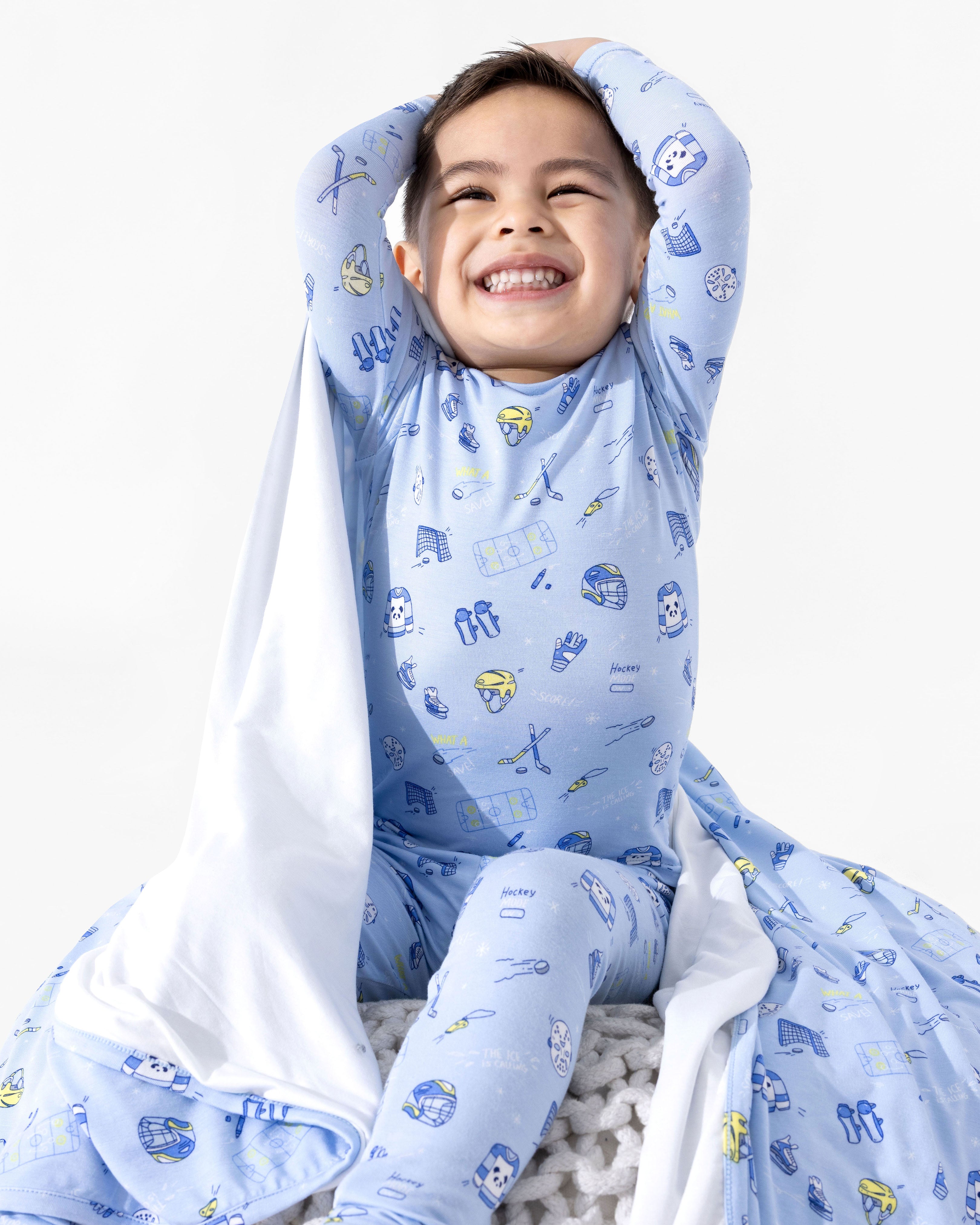 Hockey Bamboo Kids Pajamas | Soft & Cozy Kids Sleepwear - Bellabu Bear