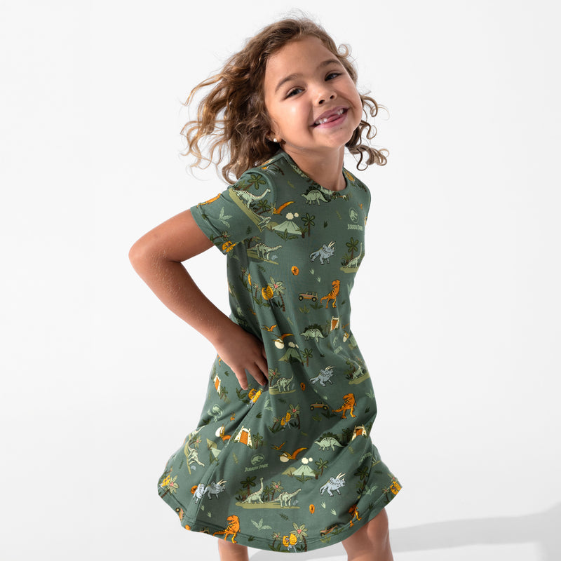 Jurassic Park: Safari Bamboo Girls' Short Sleeve Dress