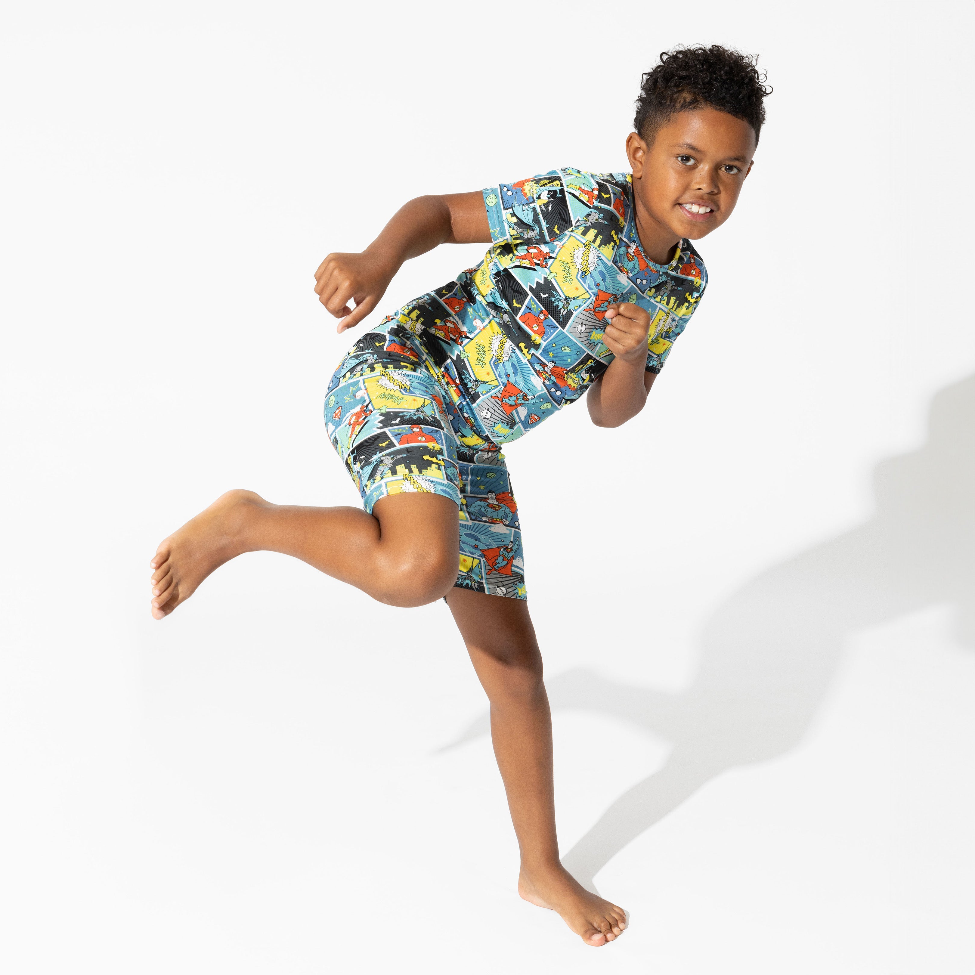Justice League Heroes Bamboo Kids Pajama Short Set: Dream Big