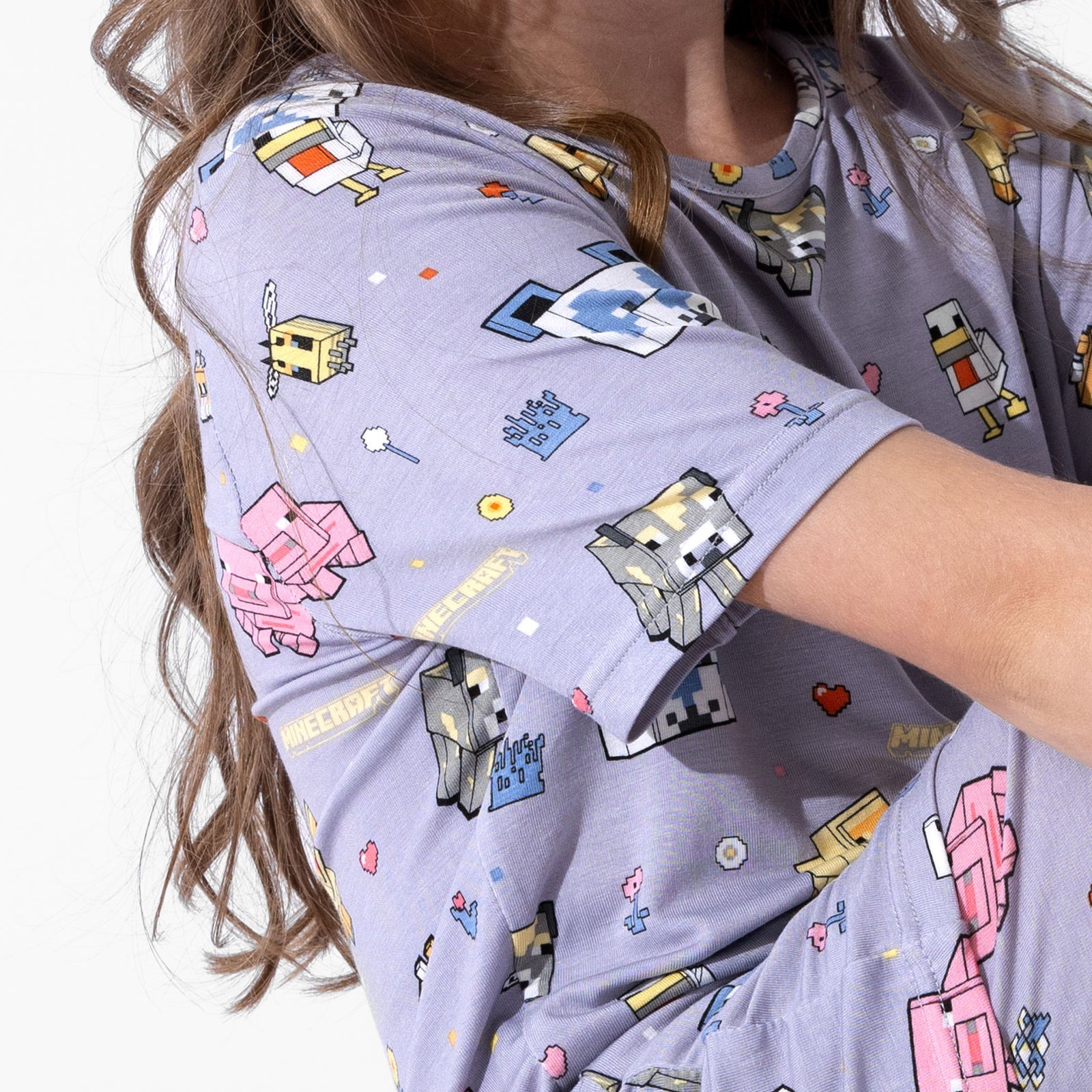Minecraft Pixel Pals Bamboo Kids Pajama Short Set