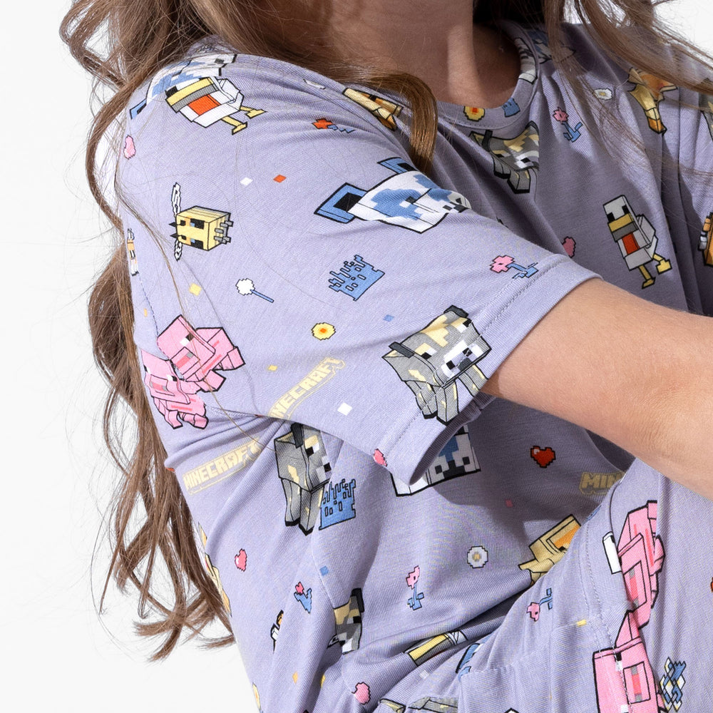 Minecraft Pixel Pals Bamboo Kids Pajama Short Set