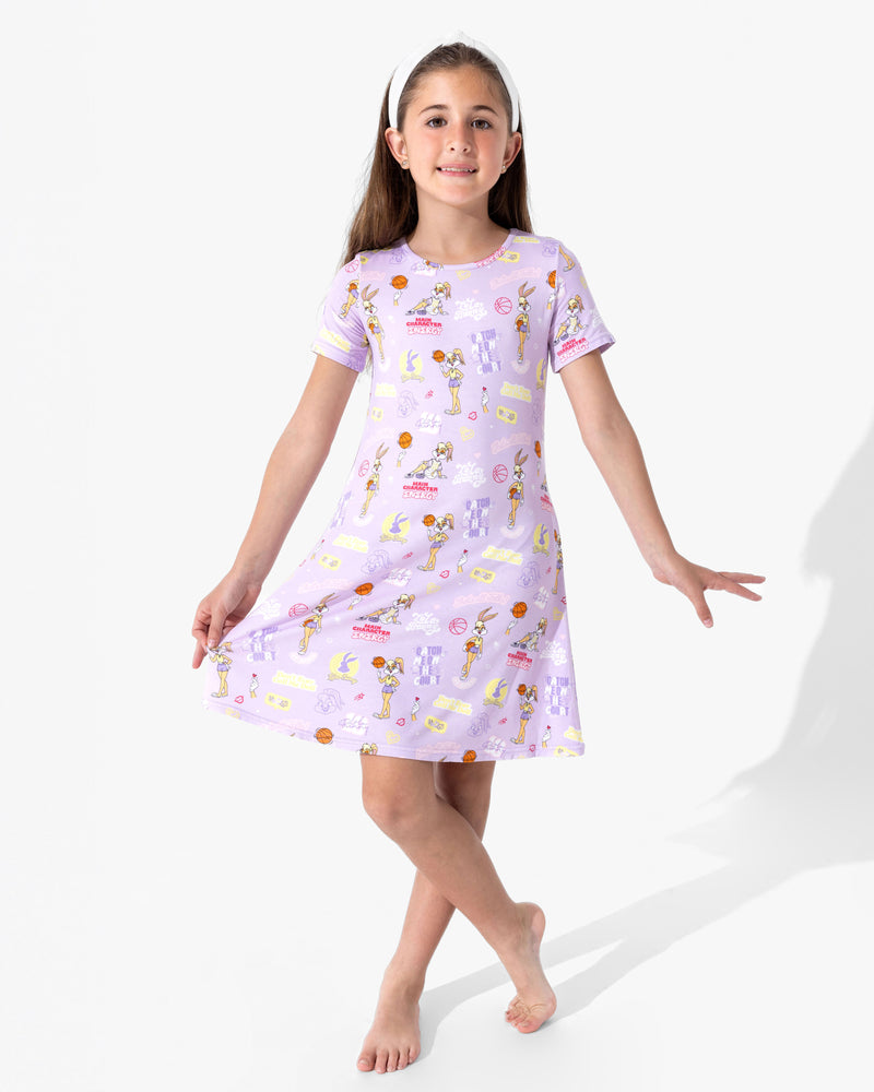 Lola Bunny Bamboo Girls' Short Sleeve Dress