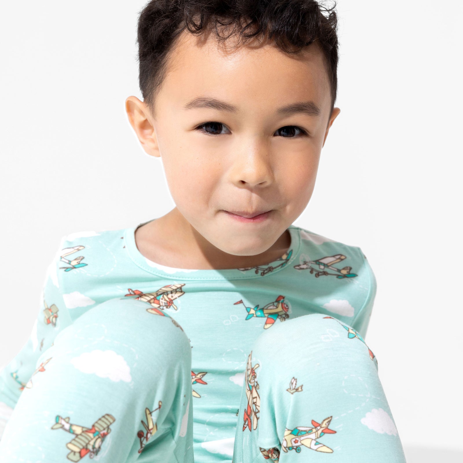 Vintage Airplanes Bamboo Kids Pajamas