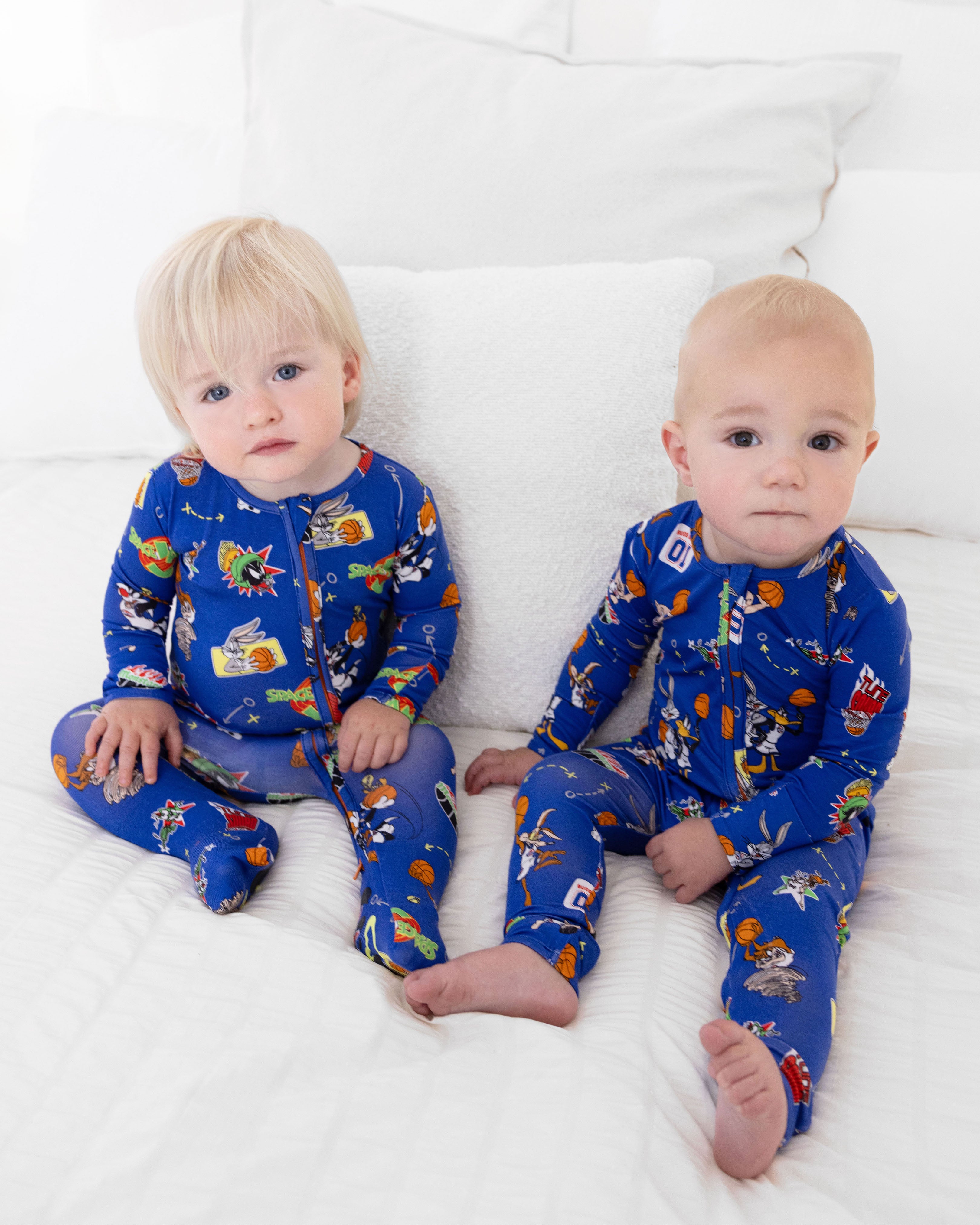 Space Jam Bamboo Convertible Footie | Soft Baby Bamboo Zipper