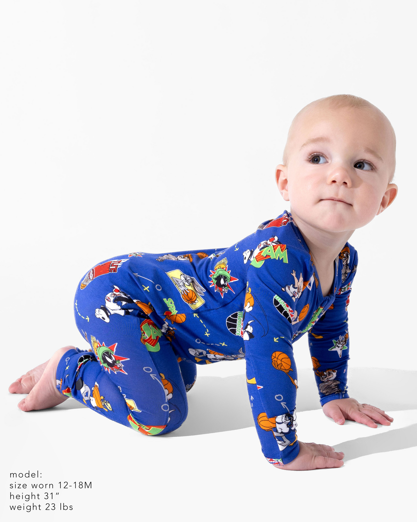 Space Jam Bamboo Convertible Footie | Soft Baby Bamboo Zipper Space Jam Bamboo Convertible Footie | Soft Baby Bamboo Zipper