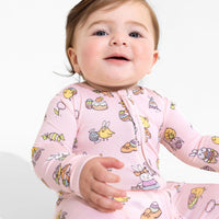 Easter Bunny Pink Bamboo Convertible Footie