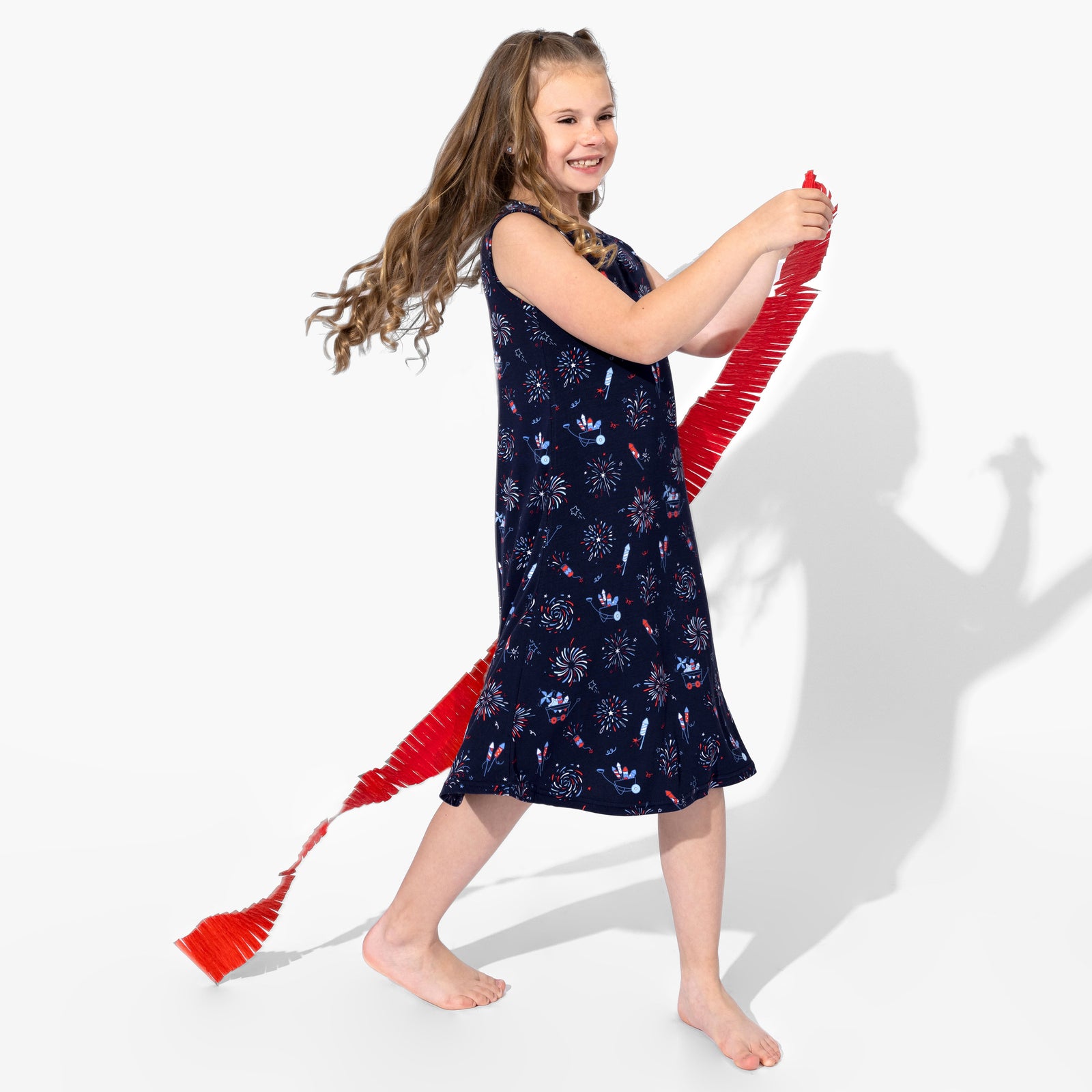 Fireworks Bamboo Girls' Sleeveless Dress