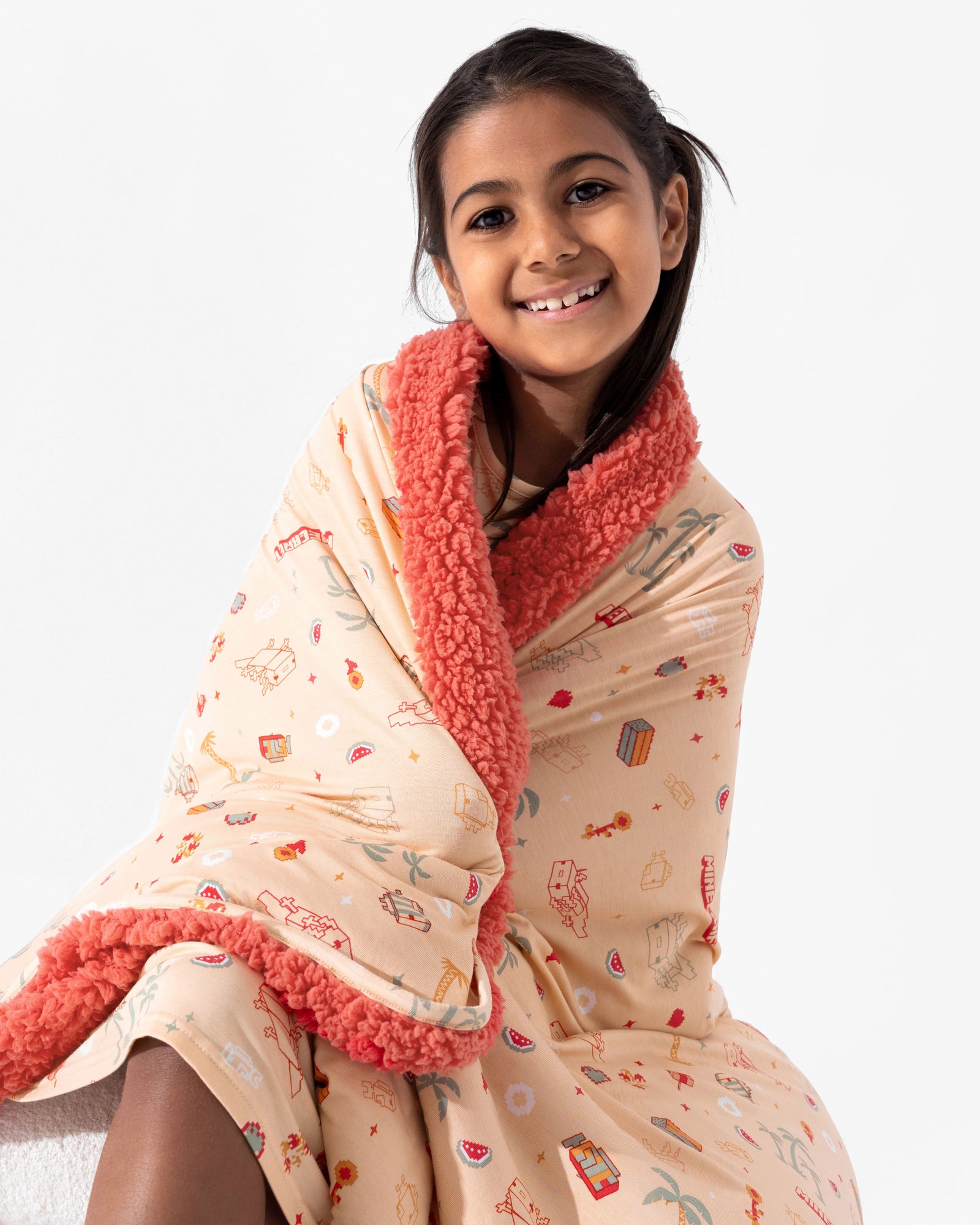 Minecraft: Summer Vibes Bamboo Sherpa Blanket