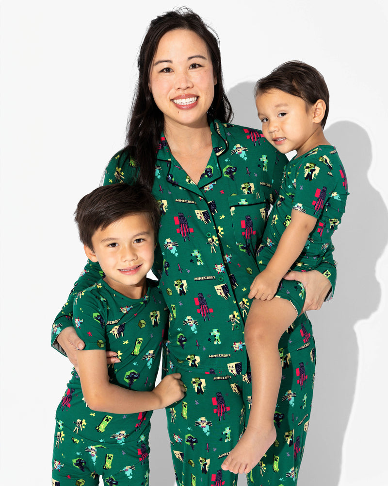 Minecraft: Midnight Mobs Bamboo Kids Pajama Short Set