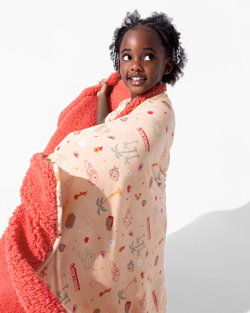 Minecraft: Summer Vibes Bamboo Sherpa Blanket