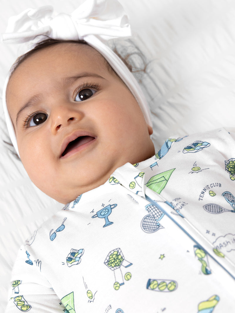 Tennis Bamboo Convertible Footie