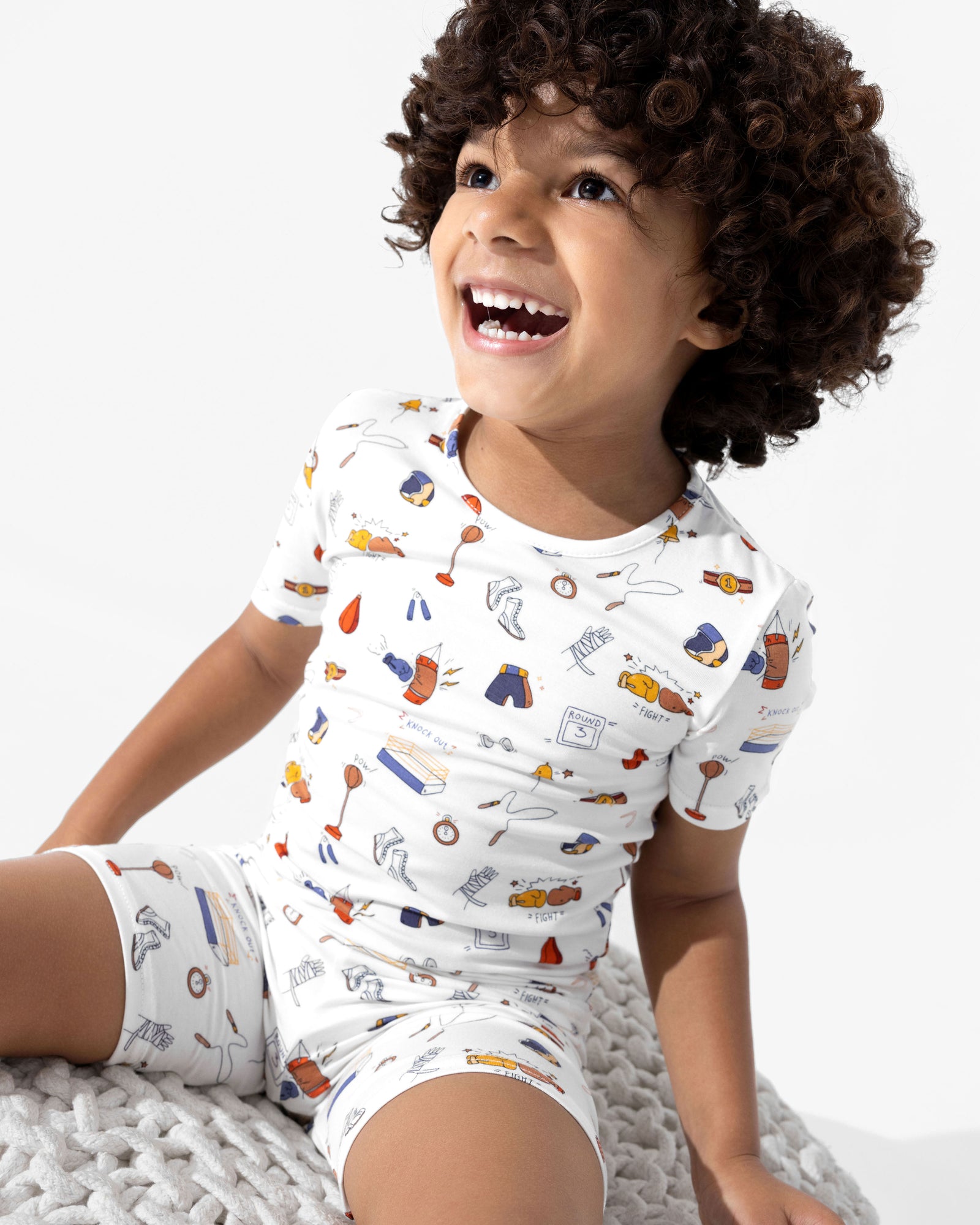 Boxing Bamboo Kids Pajama Short Set