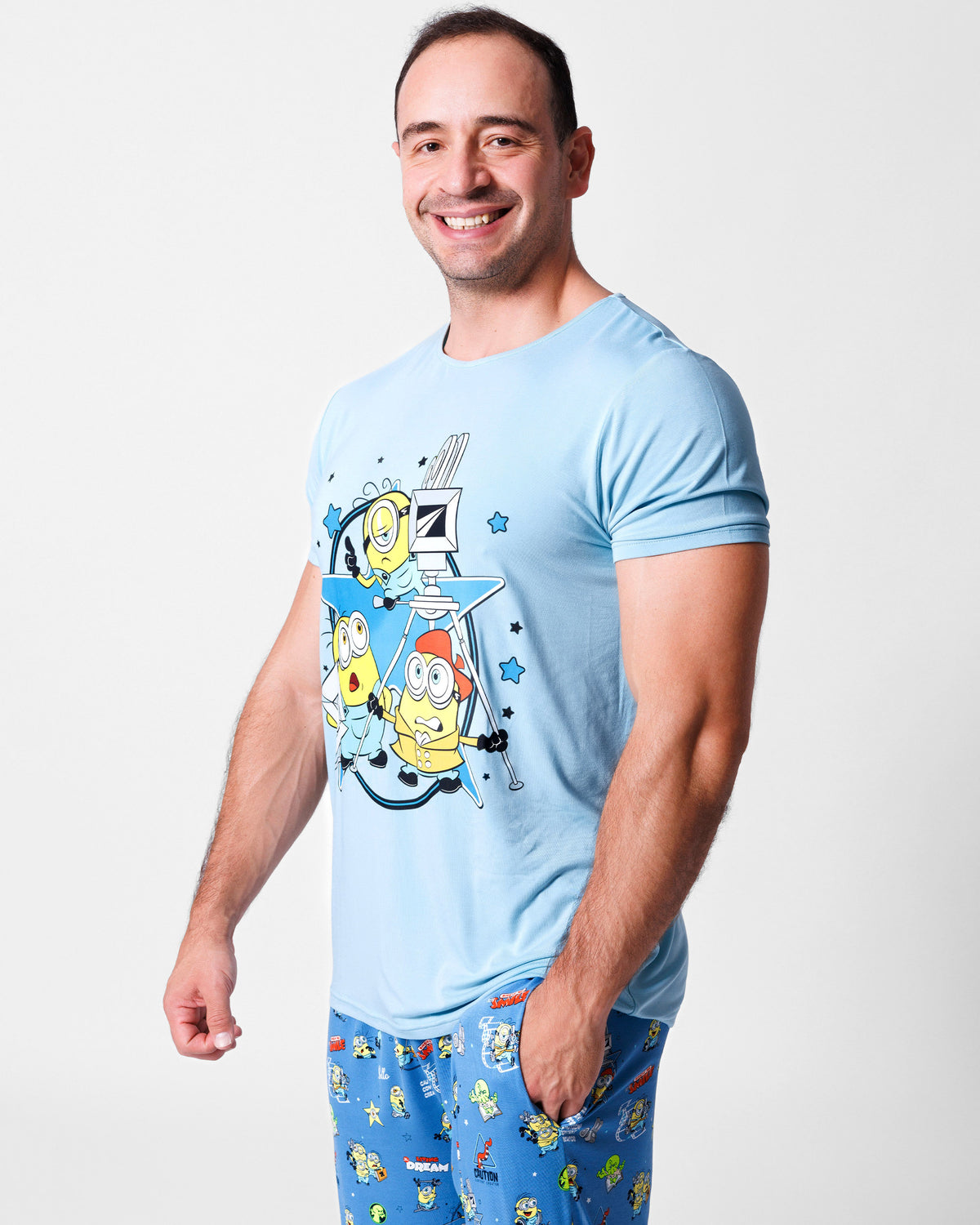 Minions: Lights Camera Action Bamboo Men's Pajama Set
