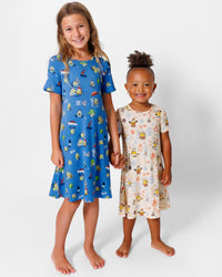 Minions: Lights Camera Action Bamboo Girls' Short Sleeve Dress