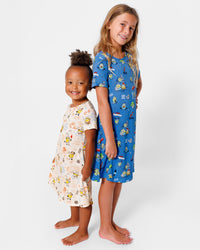 Minions: Lights Camera Action Bamboo Girls' Short Sleeve Dress