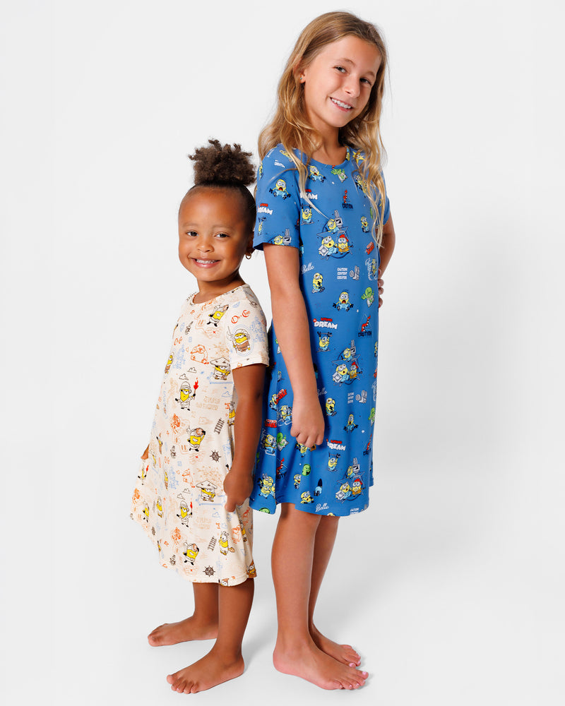 Minions: Lights Camera Action Bamboo Girls' Short Sleeve Dress