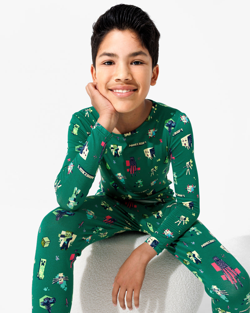 Minecraft: Midnight Mobs Bamboo Kids Pajamas
