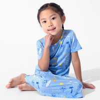 Baby Shark Surf Bamboo Girls' Short Sleeve Dress