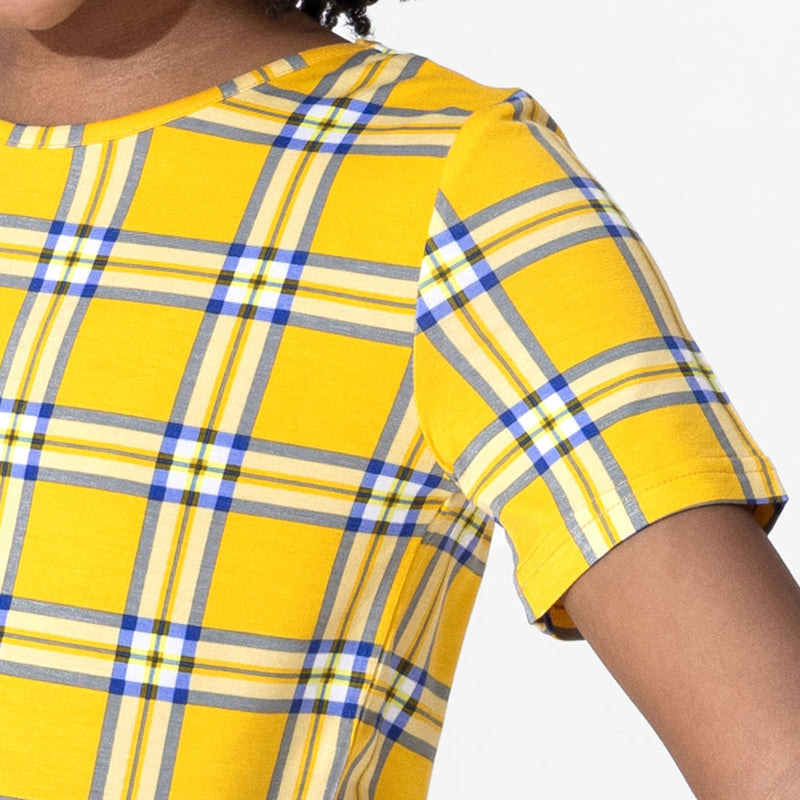 Clueless Total Betty Plaid Bamboo Kids Pajama Short Set