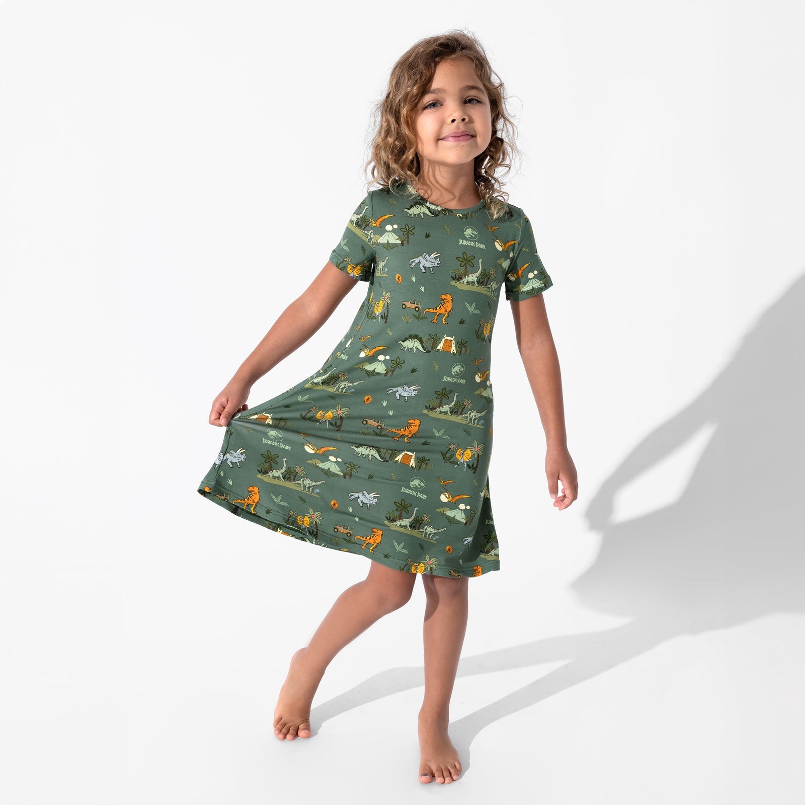 Jurassic Park: Safari Bamboo Girls' Short Sleeve Dress