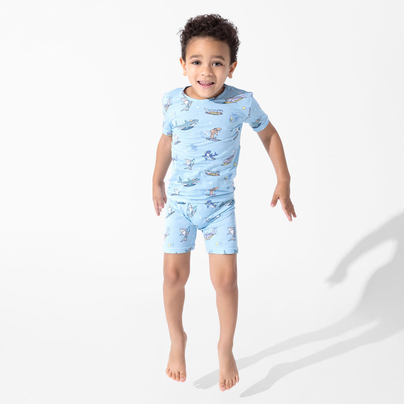 Shark School Bamboo Kids Pajama Short Set