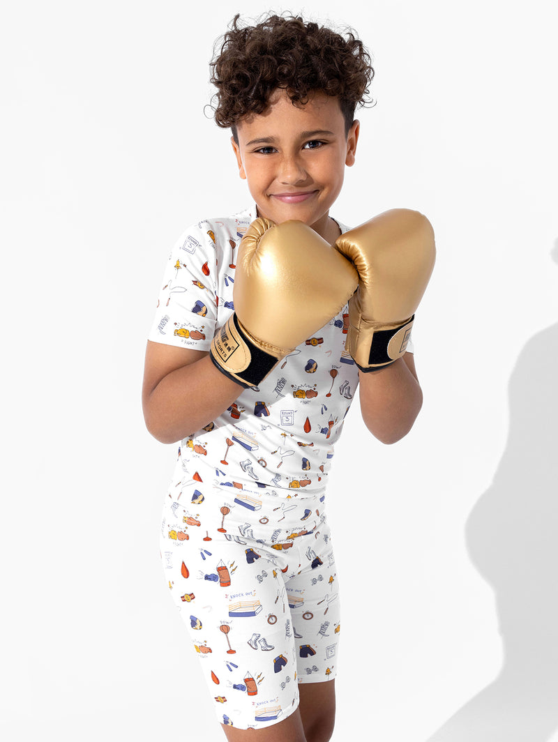 Boxing Bamboo Kids Pajama Short Set