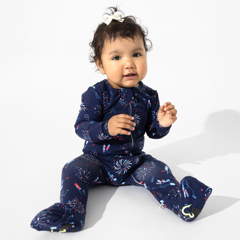 Fireworks Bamboo Convertible Footie