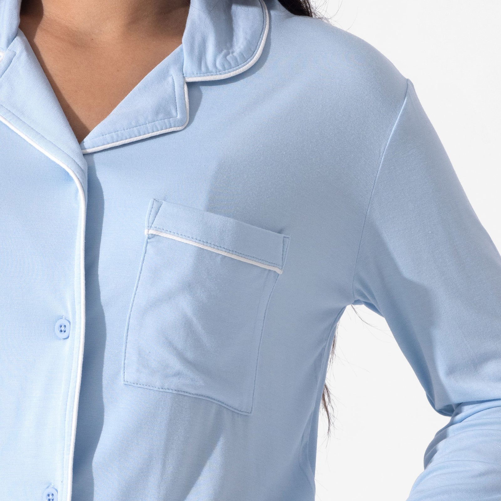 Sky Blue Bamboo Women's Pajama Set