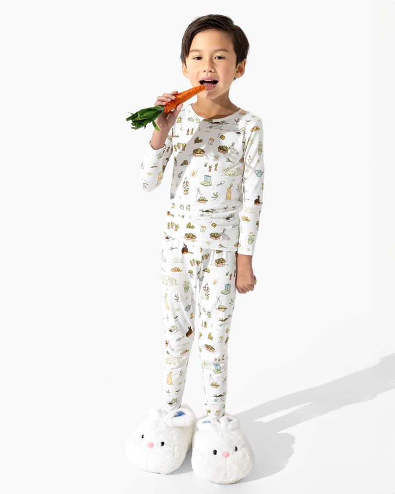 Bunny Garden Bamboo Kids Pajamas