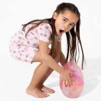 Easter Bunny Pink Bamboo Kids Pajama Short Set