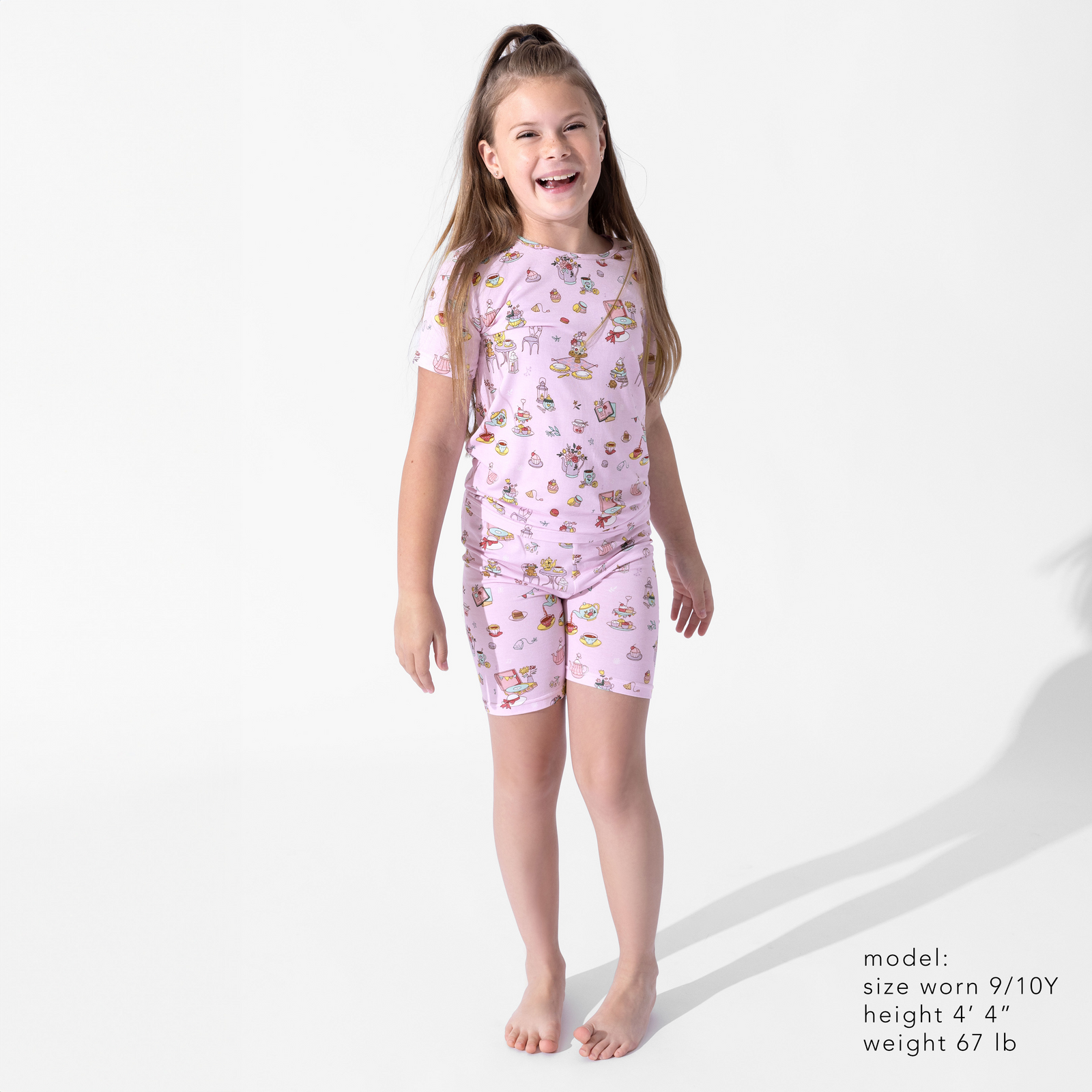Tea Party Bamboo Kids Pajama Short Set