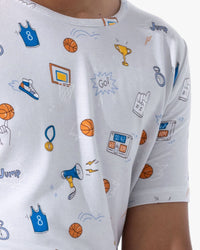 All Star Basketball Bamboo Kids Pajama Short Set