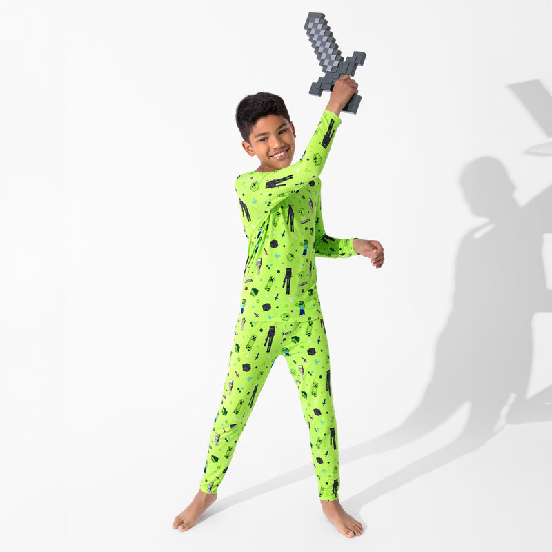 Minecraft Mob Squad Bamboo Kids Pajamas