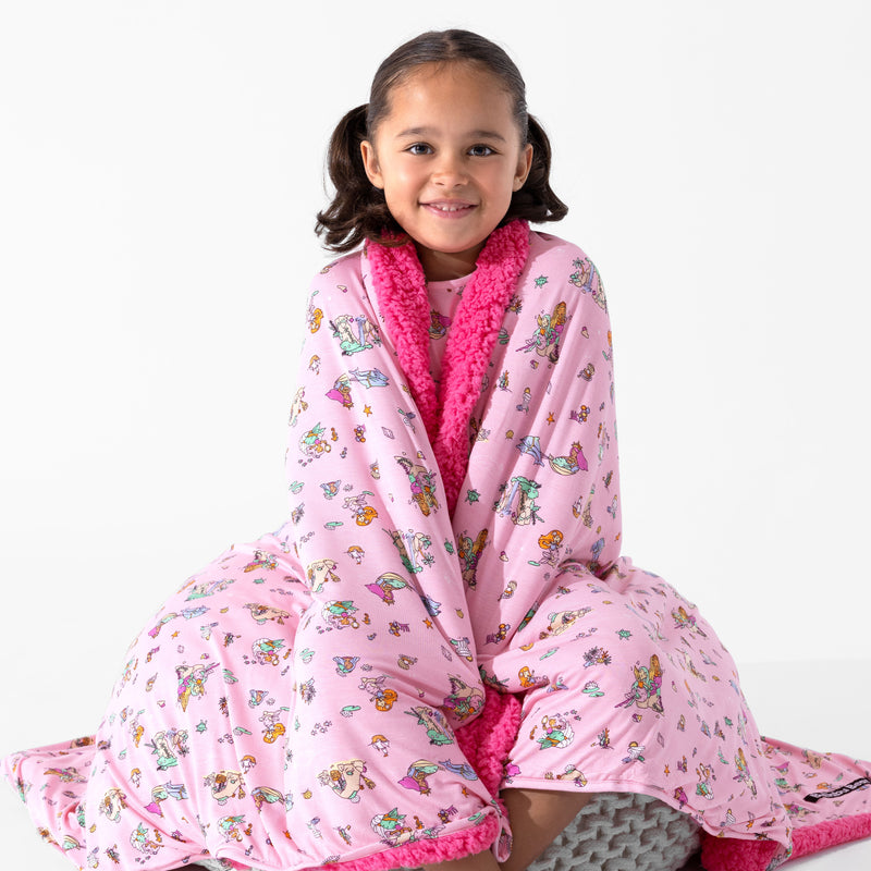 Mermaid Lagoon Bamboo Sherpa Blanket