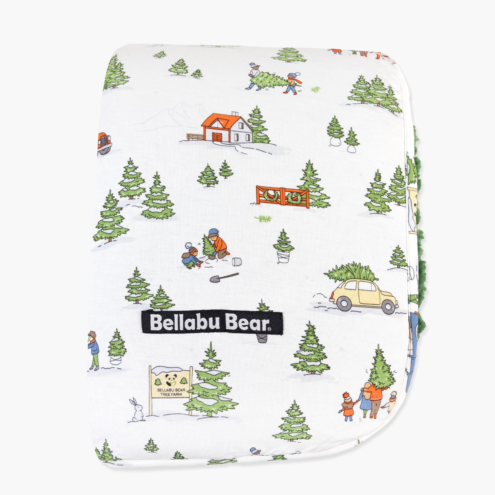 Christmas Tree Farm Bamboo Sherpa Blanket