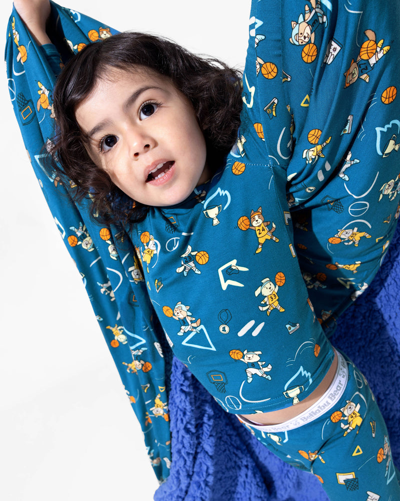 Basketball Pups Bamboo Kids Pajamas