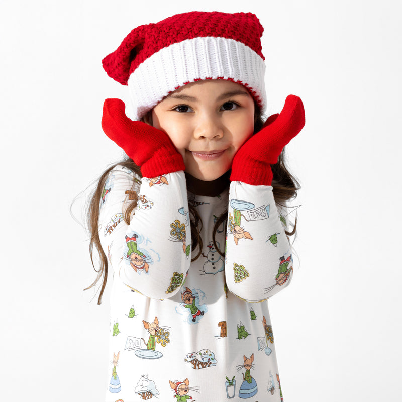 If You Give A Mouse A Cookie Christmas Bamboo Girls' Long Sleeve Dress